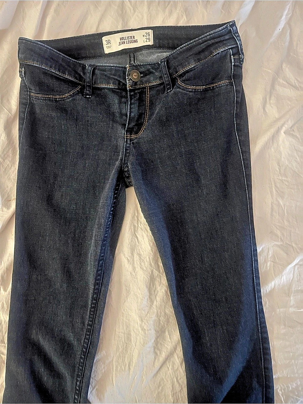 Hollister Jean Legging Skinny Jeans Black Waist 26